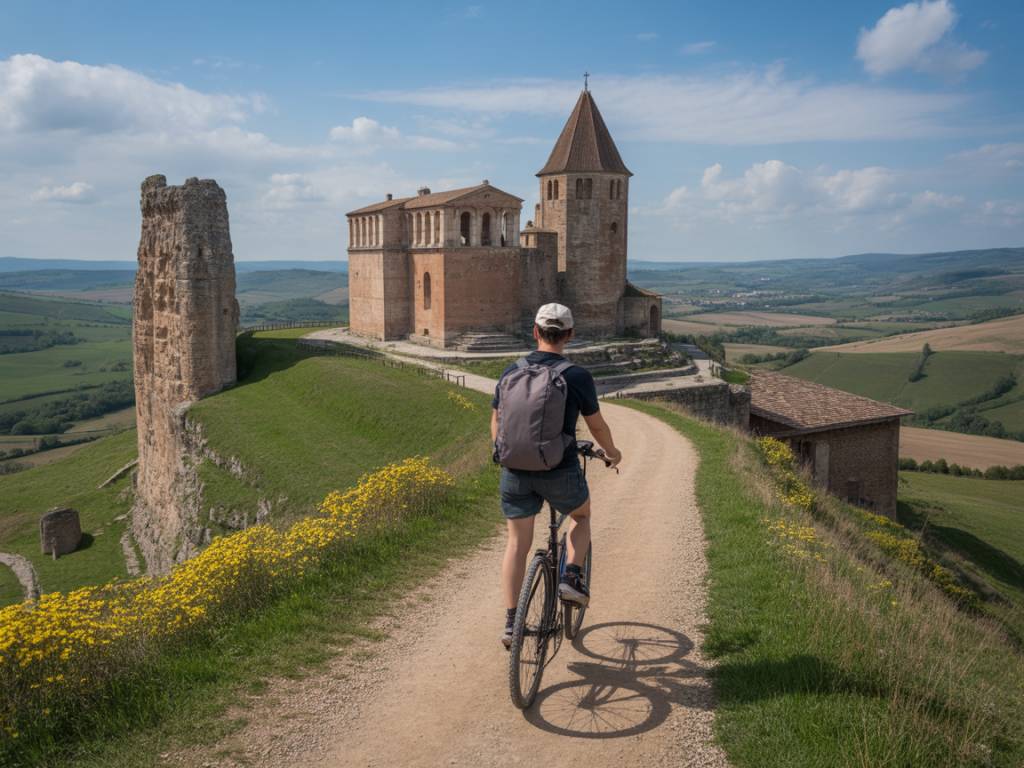 Balades à vélo autour des sites romans de l’Ain : entre spiritualité, histoire et paysages bucoliques